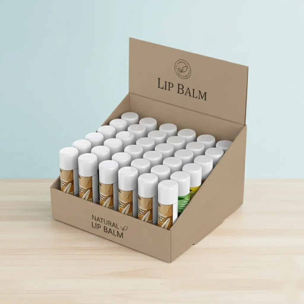 custom lip balm display boxes